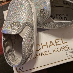 Michael Kors Silver Baby Shoes